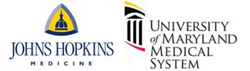 Logos for Johns Hopkins Medicine and University of Maryland Medical System