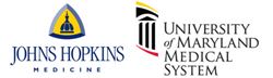Logos for Johns Hopkins Medicine and University of Maryland Medical System