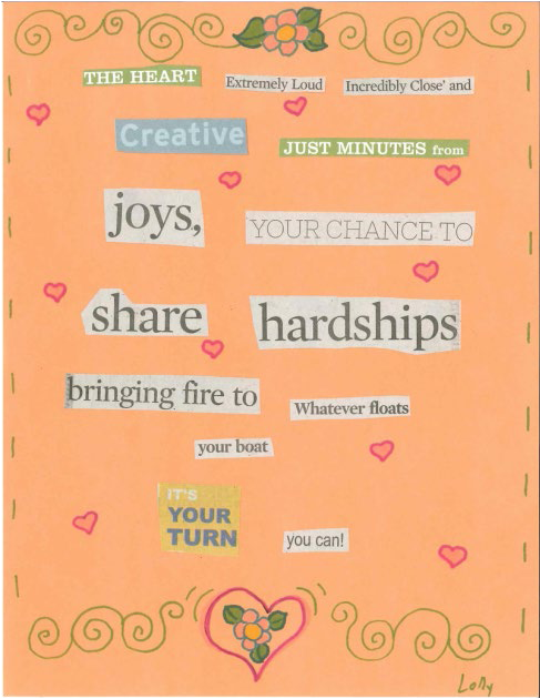 Art Found Words Poem Collage