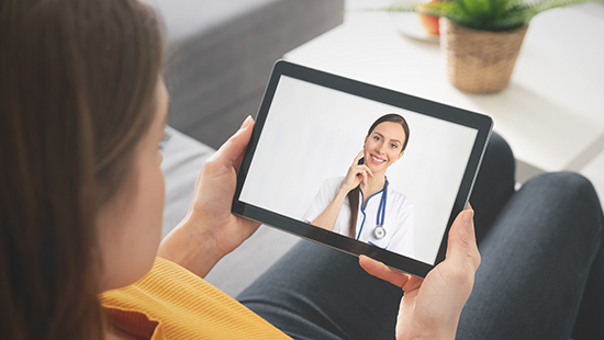 Patient attending telemedicine appointment