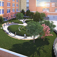 Exterior Rooftop Garden site plan for UM Capital Region Medical Center