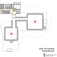 Level 11 Floor Plan Trauma Helipads for UM Capital Region Medical Center