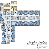 Levels 7 and 9 Floor Plans Medical Surgical Nursing Units for UM Capital Region Medical Center