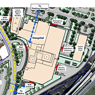 Site plan rendering for UM Capital Region Medical Center