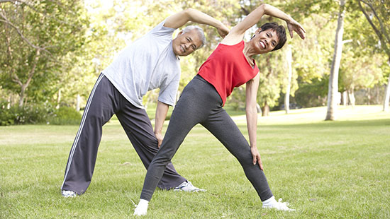 Stretching opens the chest so you can breathe easier