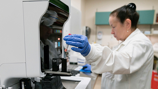 Physician monitoring test tube