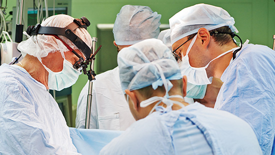 Surgical team in operating room