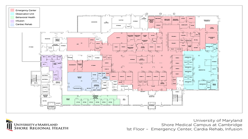 UM Shore Medical Emergency Center at Cambridge Floor Plan