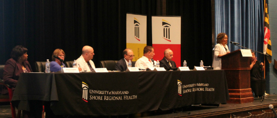 Shore Regional Health officials Panel sit at the stage 