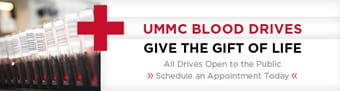 Photo of UMMC Blood Drives banner