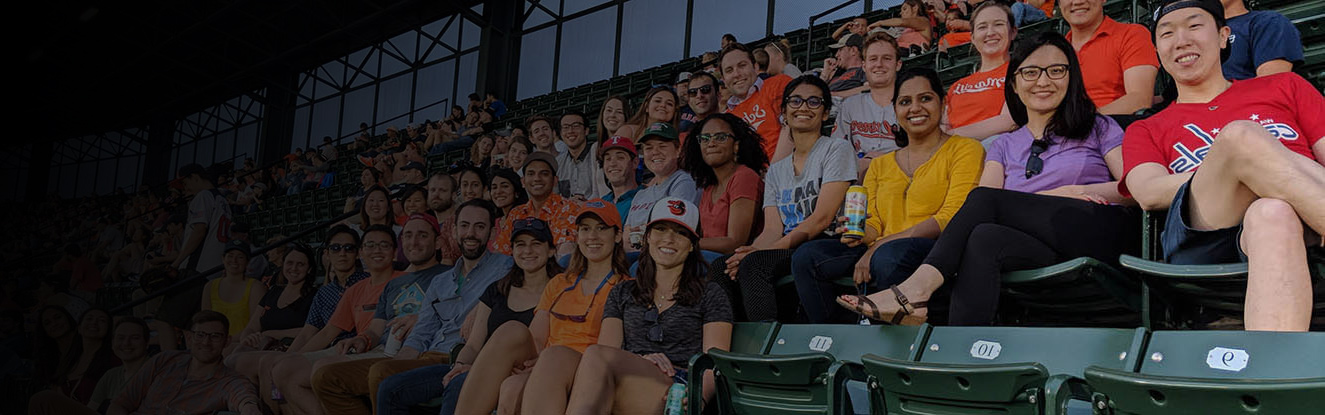 Residents at an Orioles game