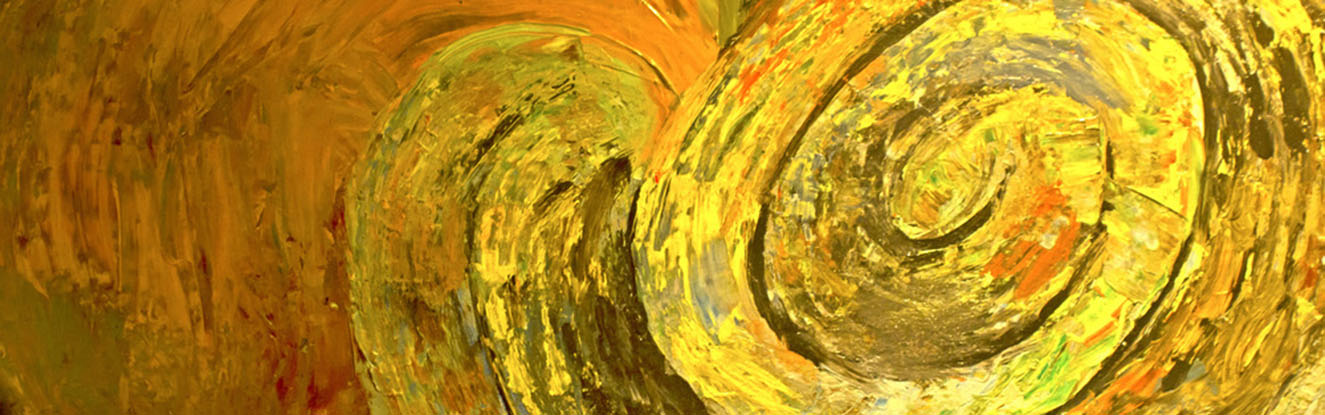 Modern art using orange and yellow