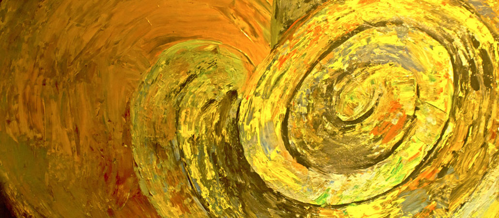 Modern art using orange and yellow