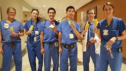 IM Residents eating ice cream at the University of Maryland Medical Center