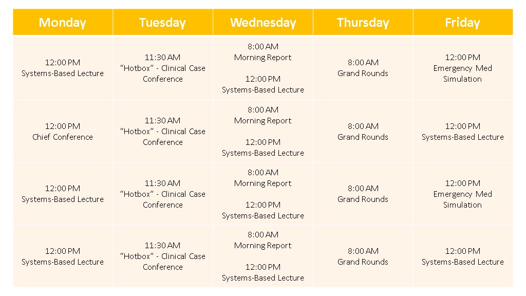 Sample Conference Calendar