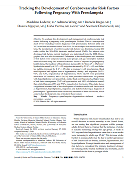 Tracking the Development of Cerebrovascular Risk Factors Following Pregnancy With Preeclampsia document