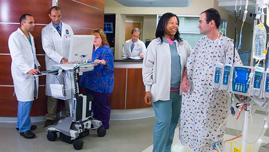 Heart and Vascular staff at work