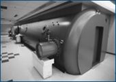 Outside view of our three-compartment hyperbaric chamber