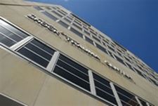 Outside wall of the Shock Trauma Center