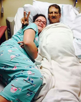 Liver transplant recipient Charles Hughes