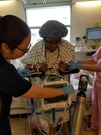 Nakia Jackson at the hospital